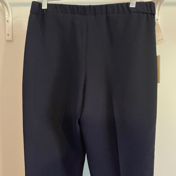 Aritzia Wilfred Darontal Pant | Elastic Waist | Navy Blue | Size 10 | NEW - Picture 2 of 4